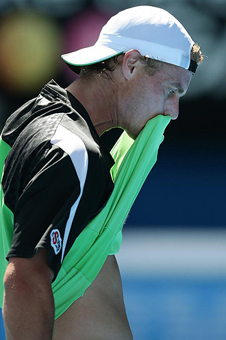 Lleyton Hewitt durante el Open de Australia