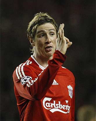 Fernando Torres durante el partido ante el Madrid