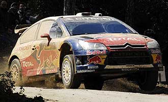 Sbastien Loeb pilota su Citron C4 en la segunda etapa del Rally de Chipre.