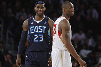LeBron James y Kobe Bryant, en el All Star