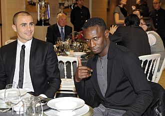 Cannavaro y Mahamadou Diarra, en una cena del club