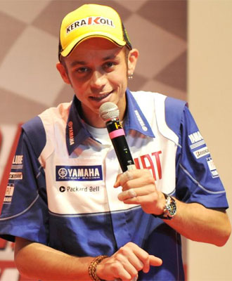Valentino Rossi, en un acto en Jakarta.