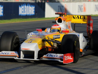 Fernando Alonso, en la carrera en Albert Park