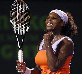 Serena Williams celebra el triunfo.