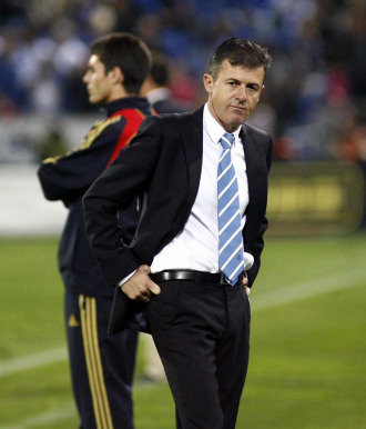 El entrenador del Recreativo de Huelva, Lucas Alcaraz.