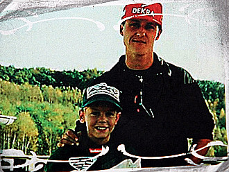 Vettel, con 7 aos, en el karting de Michael Schumacher en Kerpen, Alemania