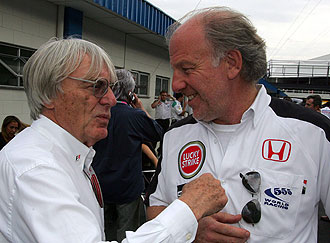 Richards junto a Ecclestone durante su etapa en BAR