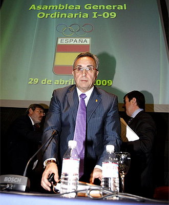 ALejandro Blanco, durante el acto de su reeleccin
