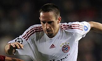 Franck Ribery, durante un partido con el Bar�a-Bayern de Champions de esta temporada.