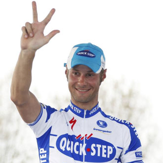 Boonen tras su victoria en la Pars-Roubaix.