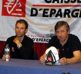 Alejandro Valverde junto a Eusebio Unzué.