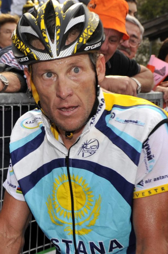 Lance Armstrong despus de la cuarta etapa.