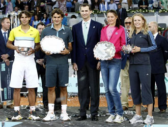 Rafa Nadal, Roger Federer, Dinara Safina y Caroline Wozniacki.