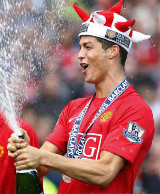 Cristiano Ronaldo celebra la Premier.