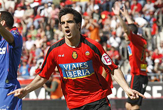 Jurado celebra un gol frente al Getafe