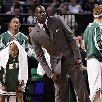 Garnett durante un partido con los Celtics