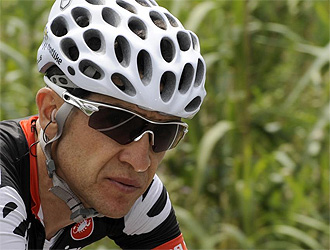 Carlos Sastre durante la vigsima etapa del Giro.