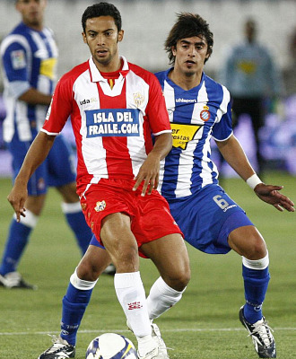 Iriney, durante un partido del Almera ante el Espanyol