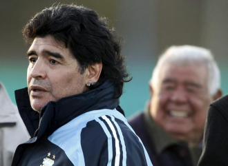 El seleccionador argentino, Diego Armando Maradona