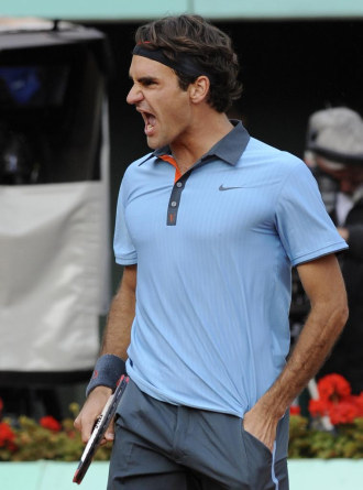 Roger Federer durante su partido ante Juan Martn del Potro.
