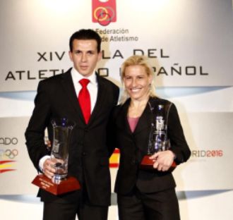 Juan Carlos Higuero y Marta Domnguez, en la Gala del atletismo