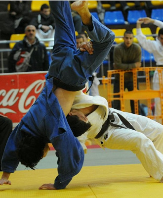 Momento de un combate de judo