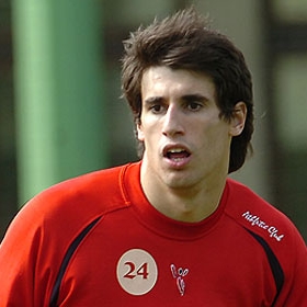 Javi Martnez, durante un entrenamiento con el Athletic de Bilbao.
