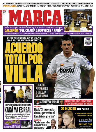 Registrarse calor Depender de El Real Madrid ya tiene fichado a David Villa - MARCA.com