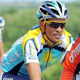 Alberto Contador, durante una etapa de la Dauphin LIber.
