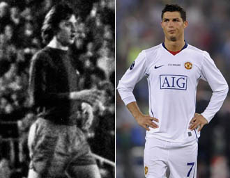 Cruyff en 1973 y Cristiano en 2009