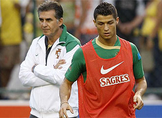 Queiroz y Cristiano Ronaldo.