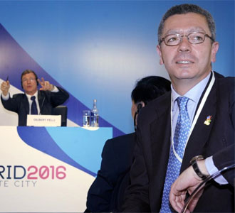Alberto Ruiz-Gallardn, durante un acto promocional de la candidatura de Madrid 2016.
