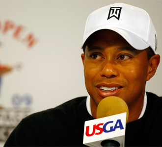 Woods, en una rueda de prensa previa al US Open