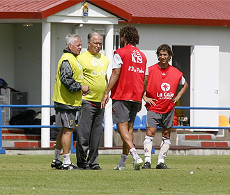 Castellano en un entrenamiento de Las Palmas.