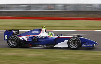 Valerio pilota su monoplaza en Silverstone.