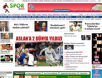 La noticia del inters del Galatasaray en la prensa turca.