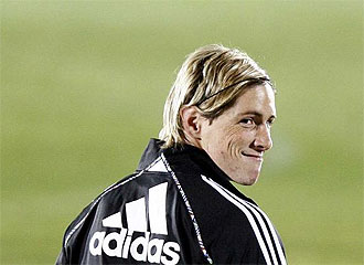 Fernando Torres, con la seleccin espaola.