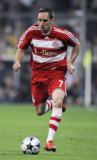 Franck Ribery jugando con el Bayern