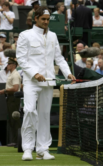 Traje de Roger Federer para la edicin 2009 de Wimbledon.