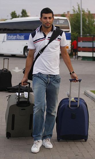 Raúl Albiol, a su llegada a la última concentración de la selección española en Las Rozas.