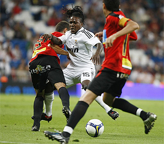 Drenthe pudo jugar su último partido en el Bernabéu contra el Mallorca.