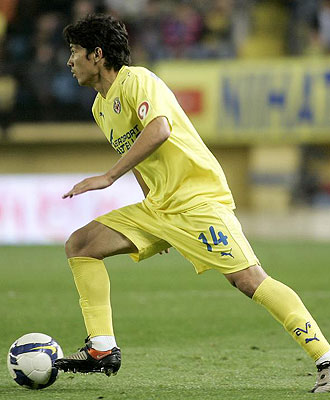 Matas Fernndez celebra un gol con el Villarreal