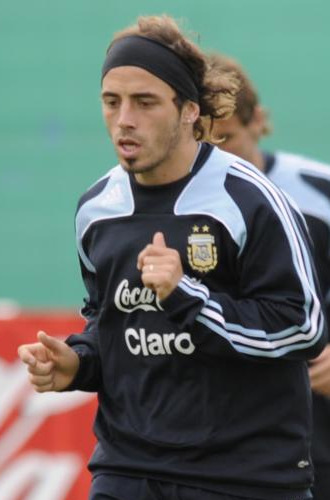 Hernn Bernardello, en un entrenamiento con la seleccin argentina.