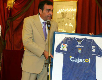El presidente del club, Carlos Osma