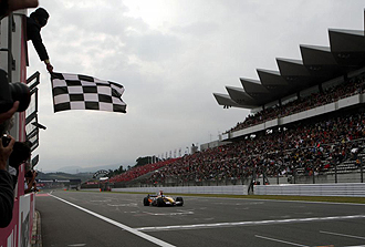 Fernando Alonso durante el GP de Japn en Fuji, en 2008