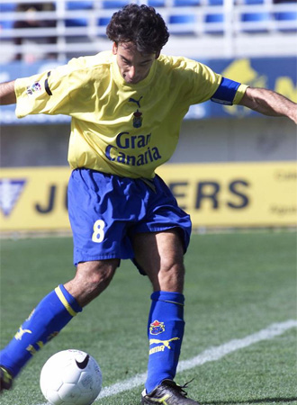 Paquito, durante su etapa como jugador de Las Palmas.