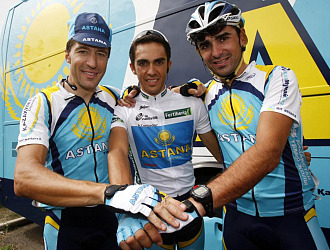 Rubiera, Contador y Noval, de izquierda a derecha