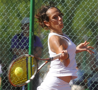 Eva Fernndez, durante un partido en Galatina.