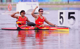 Cravioto y Prez celebran su victoria en los pasados Juegos Olmpicos de Pekn.