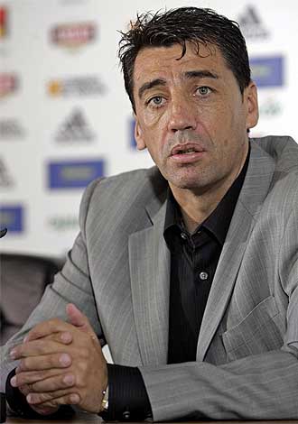 Antonio Prieto el da de su presentacin como director deportivo del Zaragoza.